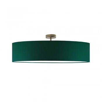 Grenada 80cm lampa sufitowa E27 abażur zielony, stelaż (biały, czarny, chrom, stal szczotkowana, stare złoto)