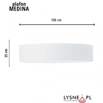 Medina 100cm lampa sufitowa E27 biały
