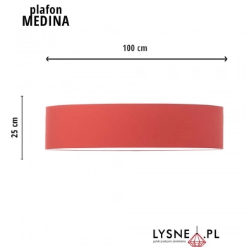 Medina 100cm lampa sufitowa E27 czerwony