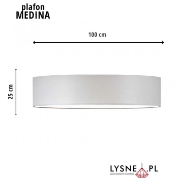 Medina 100cm lampa sufitowa E27 jasny szary
