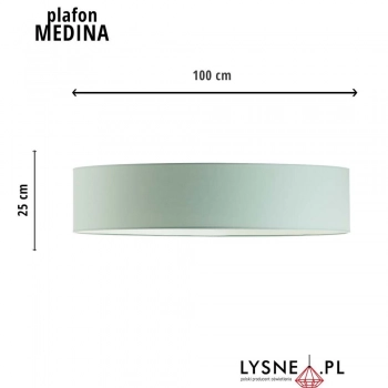 Medina 100cm lampa sufitowa E27 miętowy