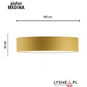 Medina 100cm lampa sufitowa E27 musztardowy