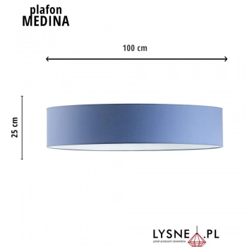 Medina 100cm lampa sufitowa E27 niebieski