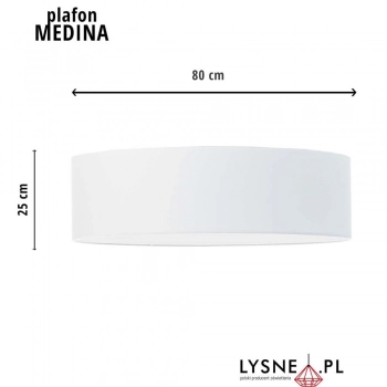 Medina 80cm lampa sufitowa E27 biały