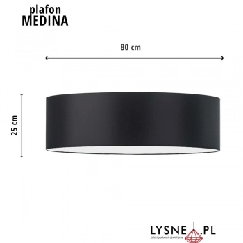 Medina 80cm lampa sufitowa E27 czarny