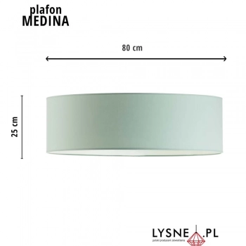 Medina 80cm lampa sufitowa E27 miętowy