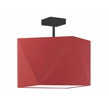 Tacoma lampa sufitowa 1xE27 abażur czerwony, stelaż (biały, czarny, chrom, stal szczotkowana, stare złoto)