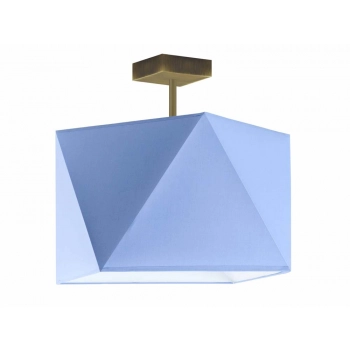 Tacoma lampa sufitowa 1xE27 abażur niebieski, stelaż (biały, czarny, chrom, stal szczotkowana, stare złoto)