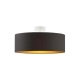 Lysne Wenecja Gold 50cm lampa sufitowa E27 abażur czarno-złoty, stelaż biały