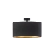 Lysne Wenecja Velur 40 cm lampa sufitowa E27 abażur czarno-złoty, stelaż czarny