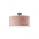 Lysne Wenecja Velur 40 cm lampa sufitowa E27 abażur różowy, stelaż stare złoto