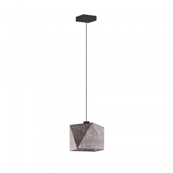 Lysne Sallo lampa wisząca E27 abażur beton, stelaż czarny