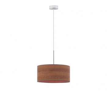 Sintra Eco 30 cm lampa wisząca E27 abażur kasztanowy, stelaż chrom