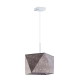 Lysne Marsylia lampa wisząca E27 abażur beton, stelaż chrom