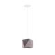 Lysne Sallo lampa wisząca E27 abażur beton, stelaż biały