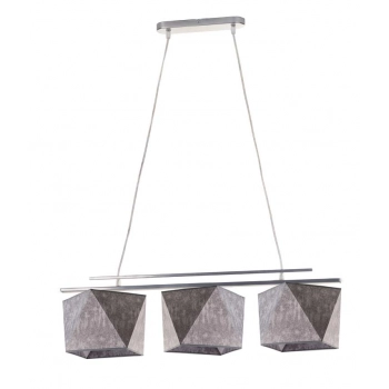 Malibu lampa wisząca 3xE27 abażur beton, stelaż (biały, czarny, srebrny) Lysne