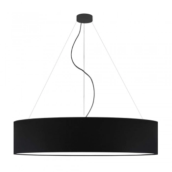 Porto 100cm lampa wisząca E27 abażur czarny, stelaż (biały, czarny, chrom, stal szczotkowana, stare złoto) Lysne