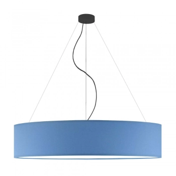 Porto 100cm lampa wisząca E27 abażur niebieski, stelaż (biały, czarny, chrom, stal szczotkowana, stare złoto) Lysne