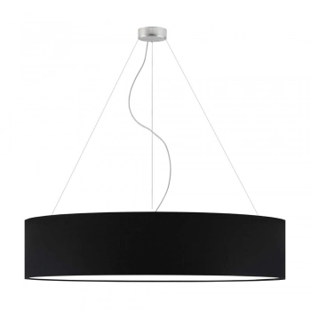 Porto 100cm lampa wisząca E27 abażur czarny, stelaż (biały, czarny, chrom, stal szczotkowana, stare złoto)