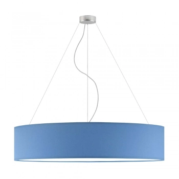 Porto 100cm lampa wisząca E27 abażur niebieski, stelaż (biały, czarny, chrom, stal szczotkowana, stare złoto)