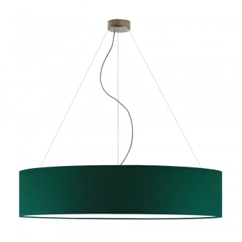 Porto 100cm lampa wisząca E27 abażur zielony, stelaż (biały, czarny, chrom, stal szczotkowana, stare złoto)