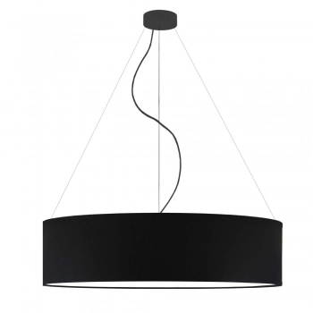 Porto 80cm lampa wisząca E27 abażur czarny, stelaż (biały, czarny, chrom, stal szczotkowana, stare złoto) Lysne