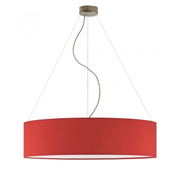 Porto 80cm lampa wisząca E27 abażur czerwony, stelaż (biały, czarny, chrom, stal szczotkowana, stare złoto)