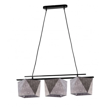 Malibu lampa wisząca 3xE27 abażur beton, stelaż (biały, czarny, srebrny)
