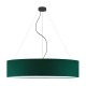 Porto 100cm lampa wisząca E27 abażur zielony, stelaż (biały, czarny, chrom, stal szczotkowana, stare złoto) Lysne