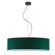 Porto 80cm lampa wisząca E27 abażur zielony, stelaż (biały, czarny, chrom, stal szczotkowana, stare złoto) Lysne