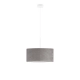 Lysne Sintra Velur 40 cm lampa wisząca E27 abażur szary, stelaż biały