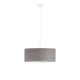 Lysne Sintra Velur 50 cm lampa wisząca E27 abażur szary, stelaż biały