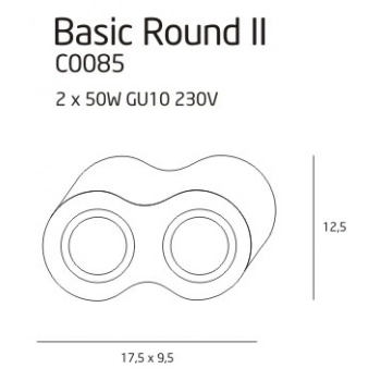 Basic Round II WH lampa sufitowa GU10 C0085 biała