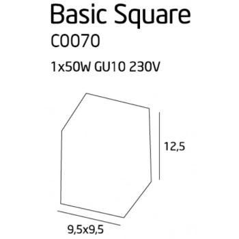 Basic Square White lampa sufitowa GU10 C0070 biała