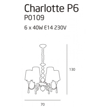 Charlotte lampa wisząca E14 P0109