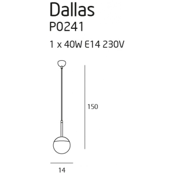 Dallas lampa wisząca E14 P0241 złota