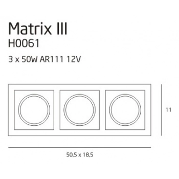Matrix III WH lampa sufitowa AR111 H0061