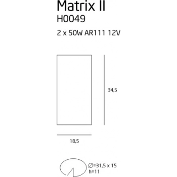 Matrix II lampa sufitowa AR111 H0049