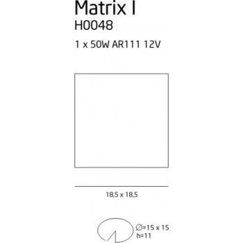 Matrix I lampa sufitowa AR111 H0048