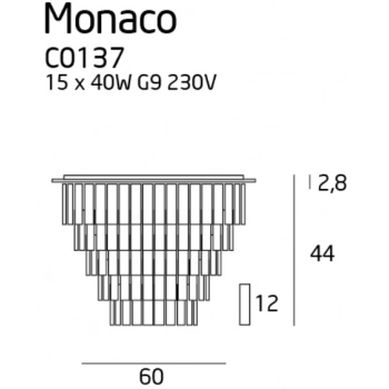 Monaco lampa sufitowa G9 C0137 chrom