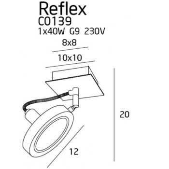 Reflex lampa sufitowa G9 C0139 biała