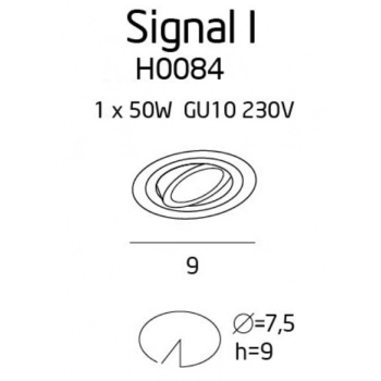 Signal I lampa sufitowa GU10 H0084 biała