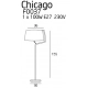 Chicago lampa podłogowa E27 F0037 chrom