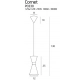 Cornet lampa wisząca LED 5W 300lm P0330 czarna, złota