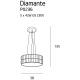 Diamante lampa wisząca mała G9 P0236 chrom
