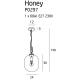 Honey Amber 24 lampa wisząca E27 P0297 czarna
