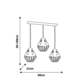 Cliff white lampa wisząca 3xE27 MLP5519