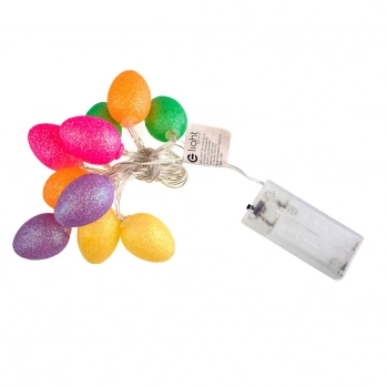 Male plastikowe jajka wielkanocne LED z brokatem EKD4932