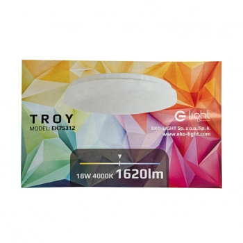 Troy plafon 18W LED ø400mm 4000K EK75312