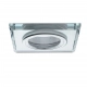 Oczko sufitowe szklane kwadratowe kolor srebrny EKOS270 Milagro